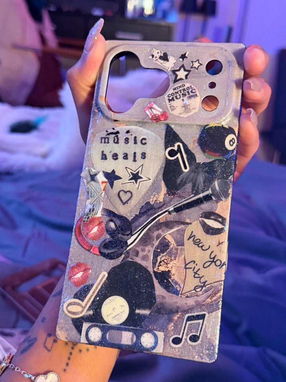 Handmade iPhone 17 Pro Max Phone Case • Music & NYC Theme • MagSafe Compatible